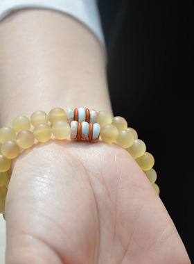 高山羊角佛珠手串女长期使用手机电脑情侣饰品