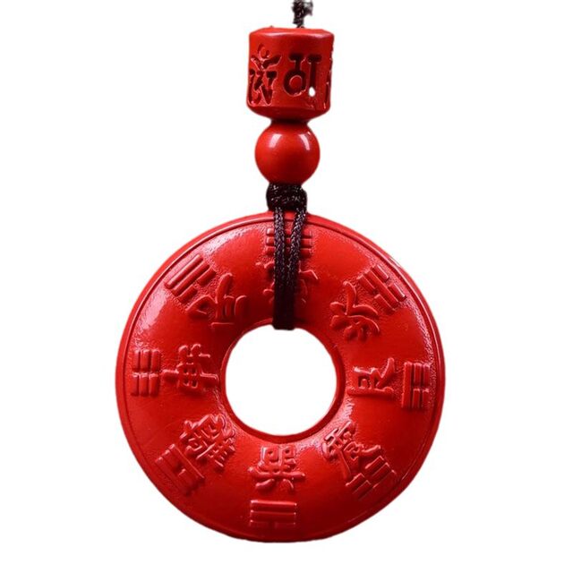 Original mine emperor sand mountain ghost money pendant natural cinnabar gossip copper coin necklace coin men and women keychain pendant