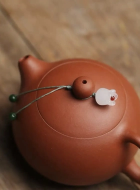 手工编织茶壶小提溜茶壶绳吊坠紫砂壶西施壶配饰莲蓬水晶挂绳茶配