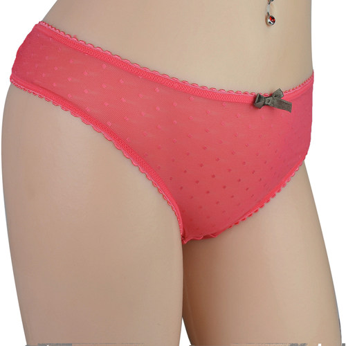 外贸原单高品质弹力透气网纱面料女大码丁字裤T裤圆点多色 XL XXL - 图1