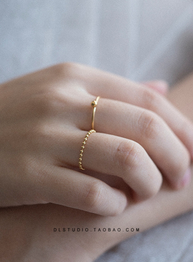 新款戒指美国14k包金精细链小金