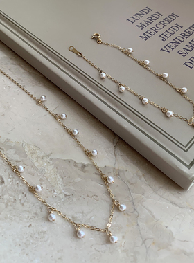 doublelu珍珠手链女包金气质新款