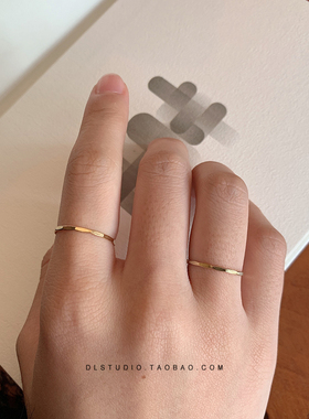 时尚感不规则纹理叠戴百搭戒指