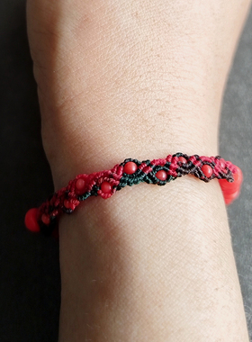 七宝细腊线纤细绚丽手编手绳