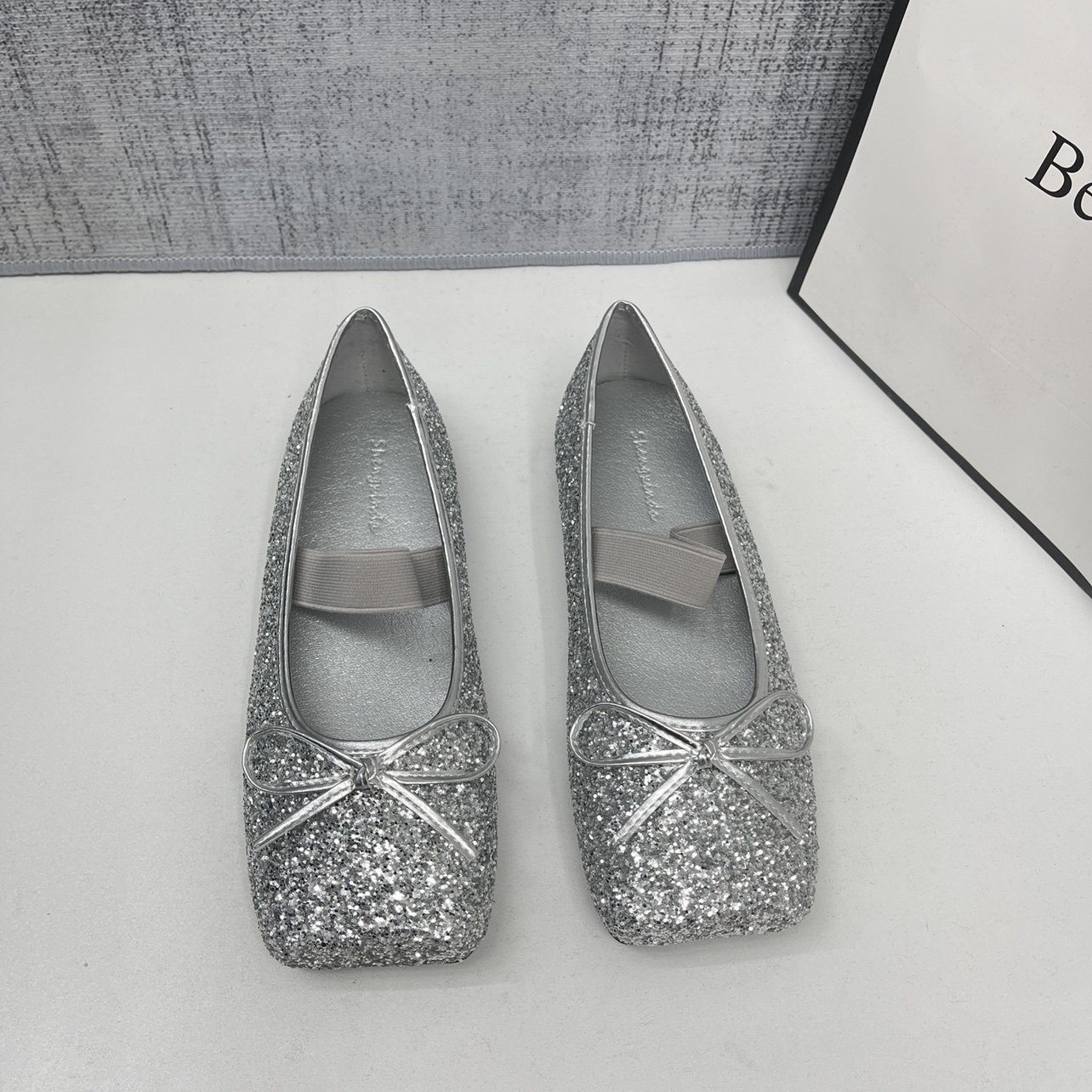 法式亮片银色平底芭蕾舞鞋女2026蝴蝶结玛丽珍鞋浅口大码41单鞋,淘宝优惠券,粉丝福利购,淘宝优惠卷