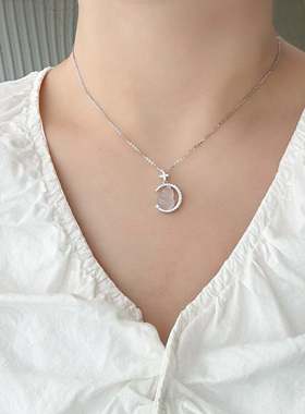 雅施丽芙银饰s925通体银气质时尚温婉雅致新中式高冰种玉髓项链