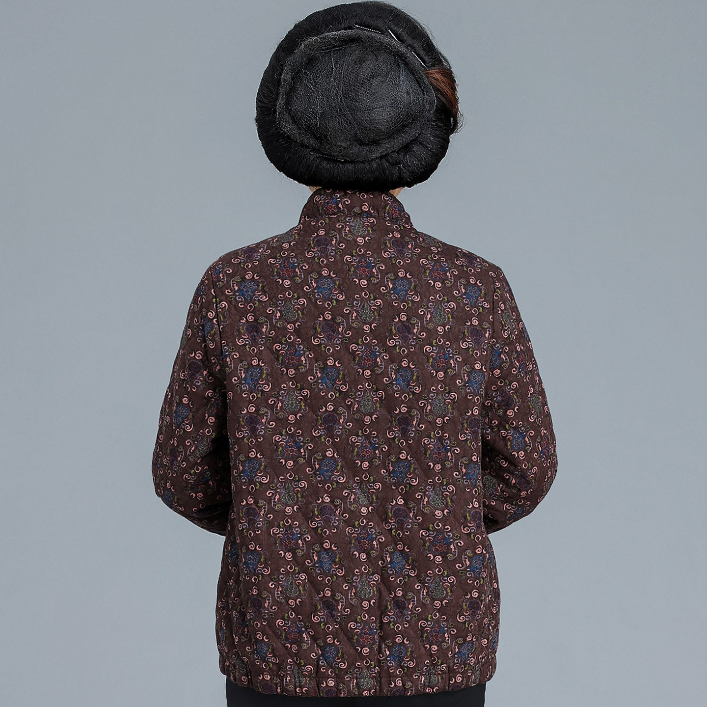 妈妈秋冬夹棉外套女短款时尚立领小棉衣新款中老年纯棉洋气薄棉衣,淘宝优惠券,粉丝福利购,淘宝优惠卷