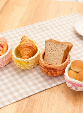 定制立体蝴蝶结篮子仿真食玩微缩树脂配件材料摆件手工