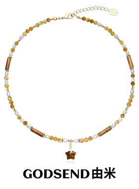 【张杰赵昭仪于文文同款】Godsend由米虎眼石珍珠项链锁骨链颈链