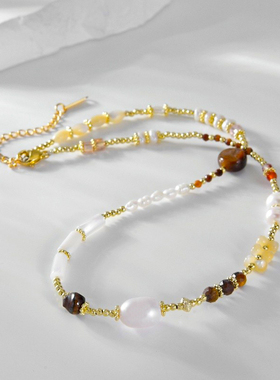 【周深同款】Godsend由米虎眼石天然淡水珍珠项链女锁骨链颈链女