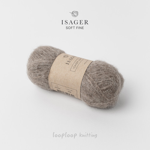 ISAGER Soft Fine羊驼牦牛绒真丝线丹麦进口柔软细毛150米25g亲肤 - 图0