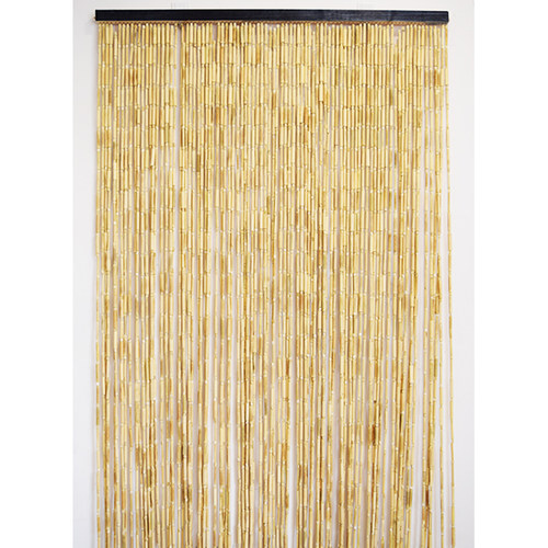 竹天然竹节木珠帘木珠门帘成品 防蚊风水珠帘 竹子门帘复古珠帘 - 图1