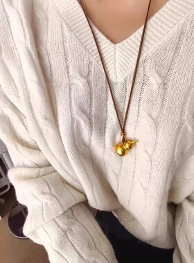 沙金女转运八宝罗盘毛衣链