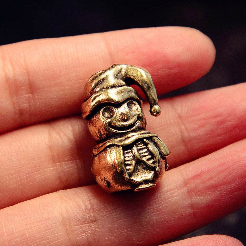 新款黄铜雪人刀坠EDC伞绳坠推牌坠弹弓坠DIY户外编织配饰手电吊坠,淘宝优惠券,粉丝福利购,淘宝优惠卷