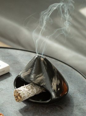 小壁炉香薰炉鼠尾草熏香炉圣木净化香炉炉子小众高级氛围摆件