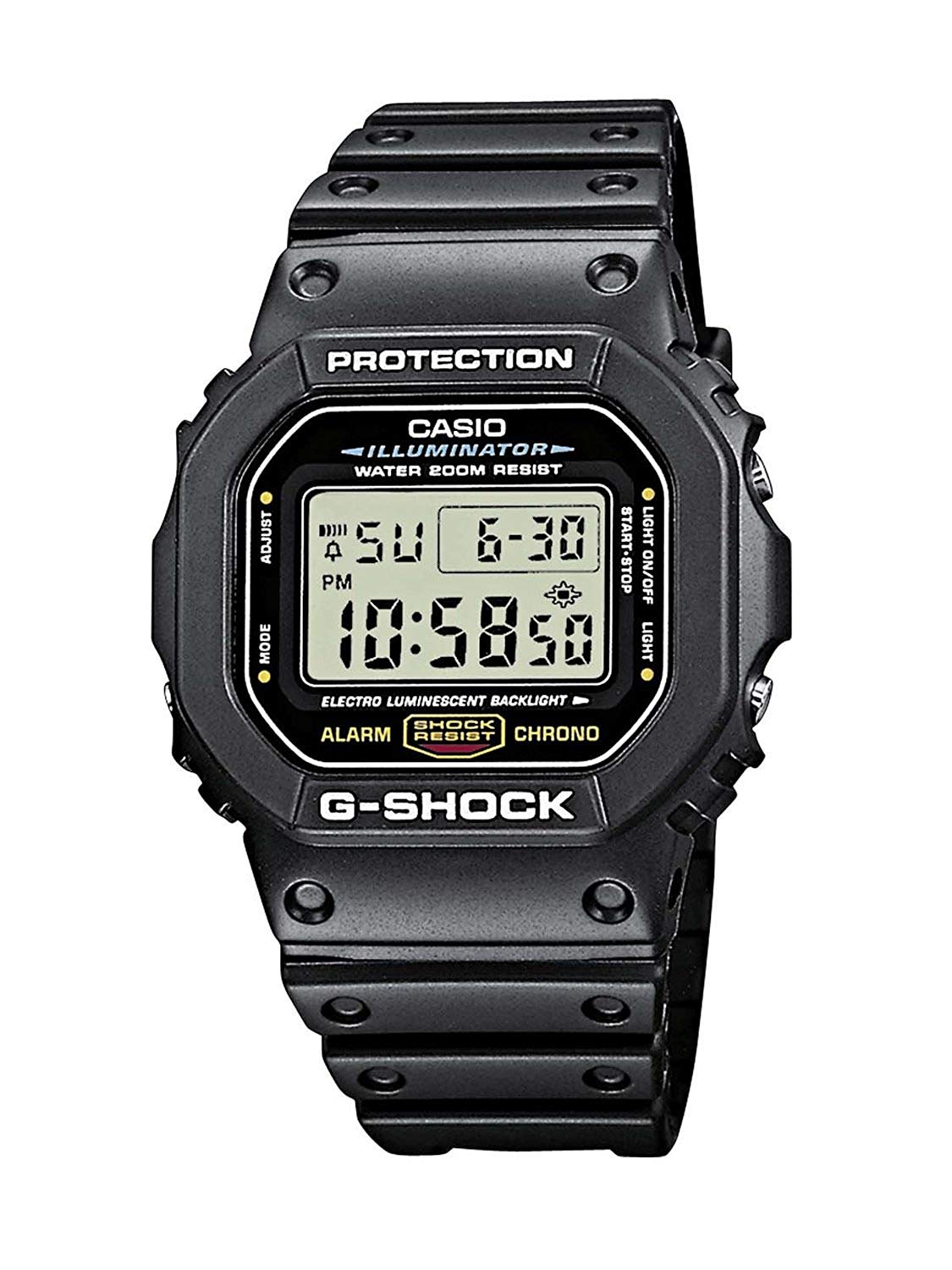 CASIO卡西欧DW5600E-1V王一博同款G-SHOCK小方块防水运动手表腕表-图3