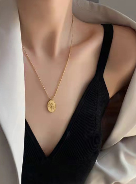 法式钛钢女立体浮雕工艺不掉色