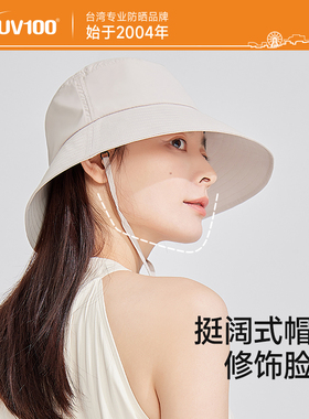 UV100渔夫帽女夏季新款防晒帽子