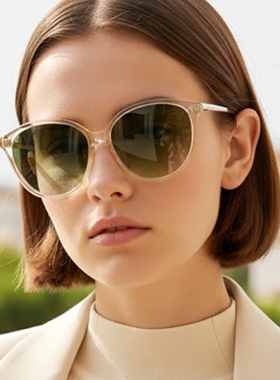 OliverPeoples时尚猫眼大框墨镜