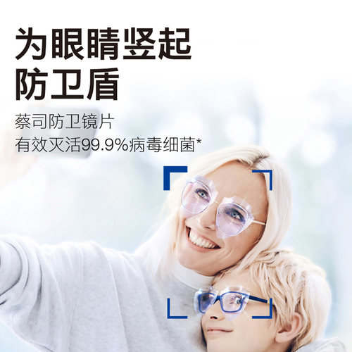 蔡司智锐渐进多焦点钻立方铂金膜鎏金膜变色防蓝光PLUS近视镜片 - 图2