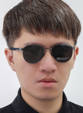 Porsche保时捷纯钛圆框偏光墨镜