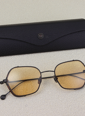 日本MATSUDA松田六边形纯钛墨镜