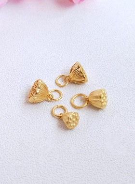 diy古法999足金首饰品手串吊坠