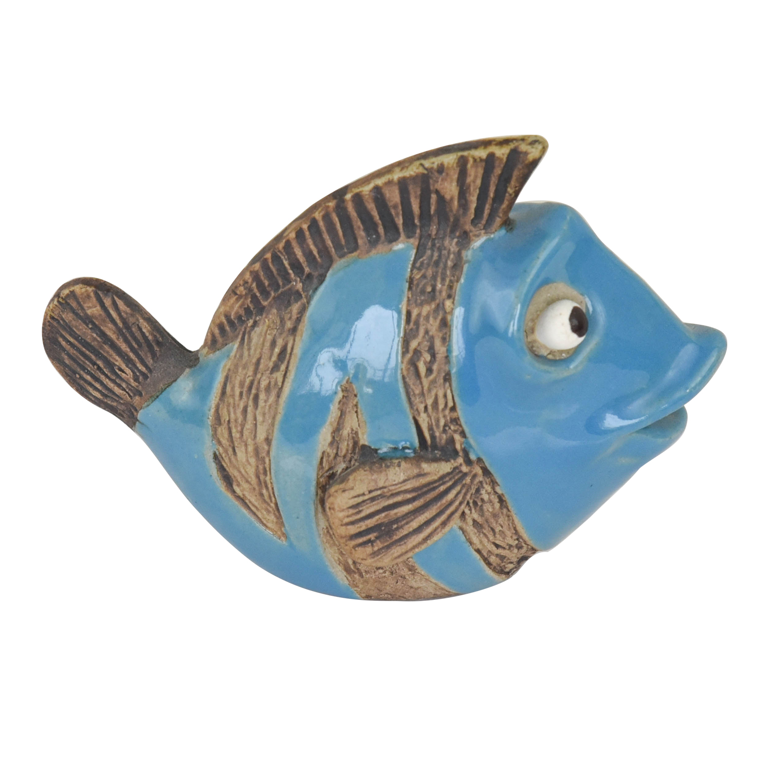 JUNSON陶瓷摆件多莉鱼卡通摆件居家饰品艺术工艺品蓝唐王鱼 - 图0