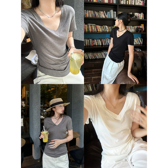 Lyocell mulberry silk slimming ເສື້ອແຂນຍາວແຂນສັ້ນ