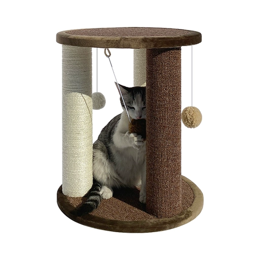 墨菡 Лазалка для кошек, принадлежности для трубок из сизаля, кошачье гнездо, кошачья когтеточка, шлифовальная колонна для кошачьих когтей, забавная игрушка для кошек, платформа для прыжков, универсальная для всех сезонов