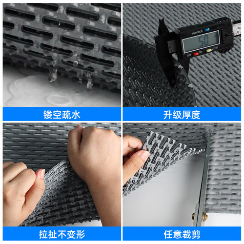 家用浴室防滑垫淋浴洗澡防摔地垫厕所卫生间防水脚垫pvc镂空垫子 - 图0