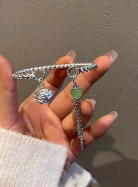 流苏铃铛手镯一步一响一步一想古风圆珠流苏铃铛手镯闺蜜情侣一对