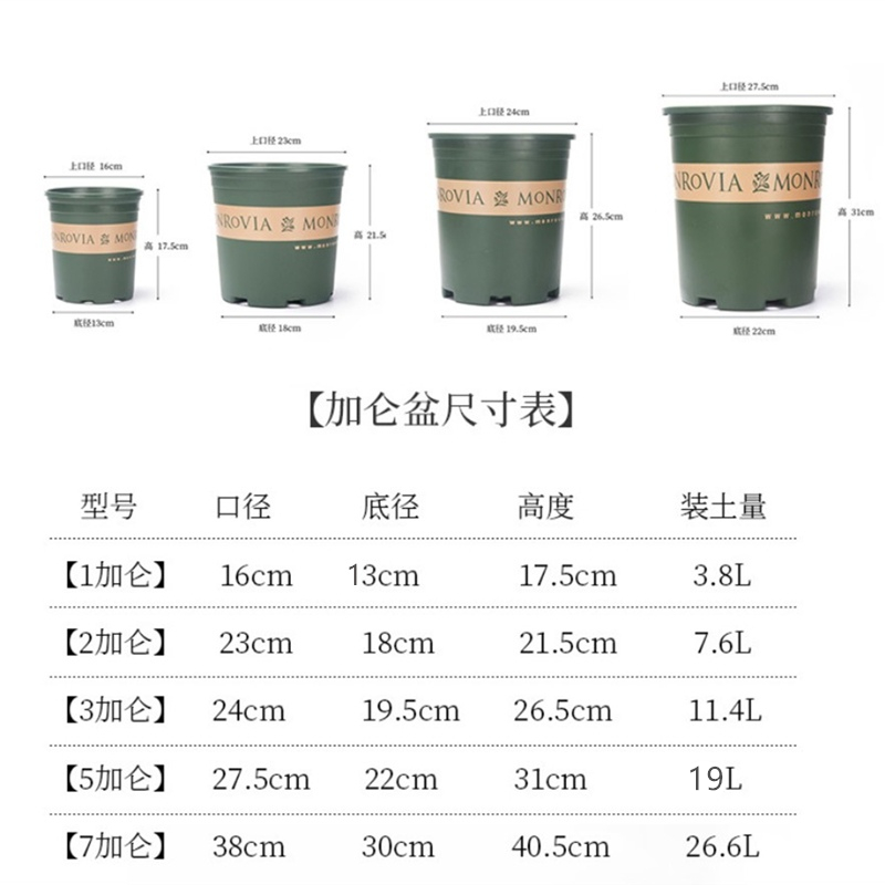 环球加仑盆塑料加仑花盆阳台种花种菜绿植盆栽多肉绿萝兰花种植盆