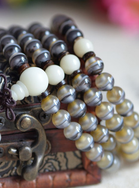 天然红玛瑙药师景泰蓝手串包邮