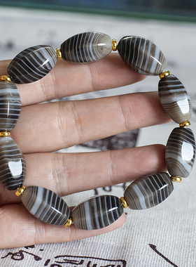 男女通用玛瑙民族风六棱手链个性