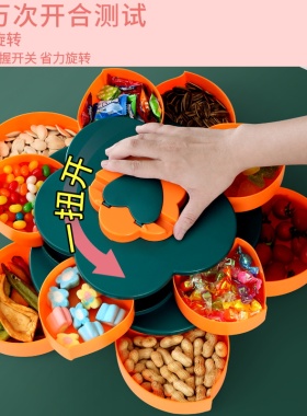 2026轻奢旋转果盘家用客厅糖果盒