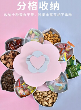 2026新款果盘旋转糖果盒客厅茶几
