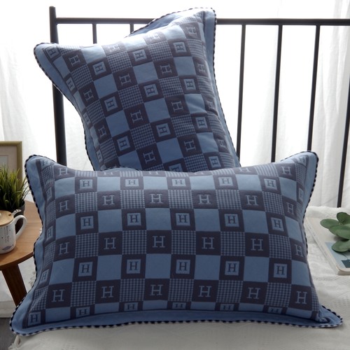 清仓全棉纱布枕套一对装纯棉加大加厚家用柔软透气成人枕头芯套 - 图0