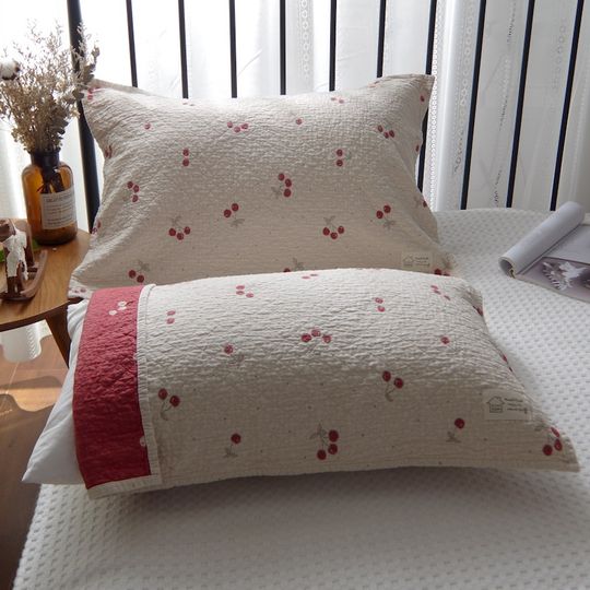 Пара марлевых наволочек из чистого хлопка с зашифрованным безопасным хлопком для взрослых пар, простой хлопковый чехол на подушку в стиле ins