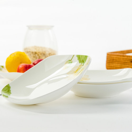骨瓷盘子菜盘家用餐盘7英寸碟子陶瓷方汤盘深盘7寸中式瓷盘冷菜盘 - 图2