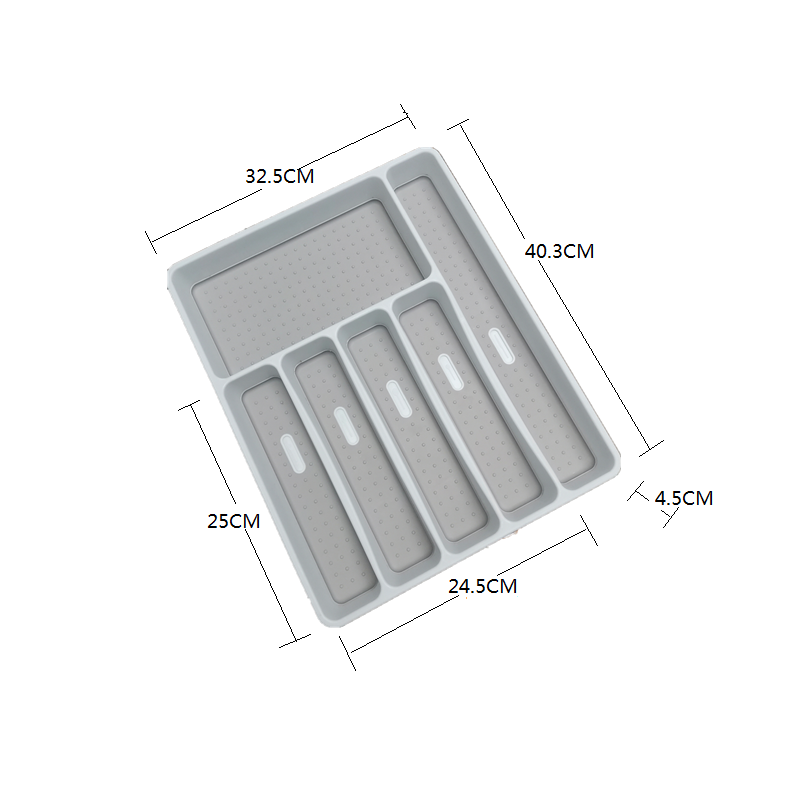 Cutlery tray抽屉刀叉盘盒餐具抽屉收纳分隔盒塑料刀叉收纳托盘-图2
