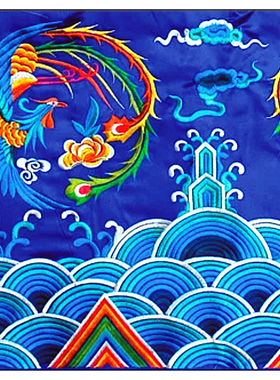 祥云官服清朝民族风波浪凤凰机绣
