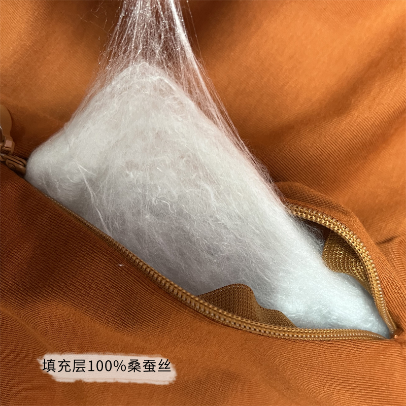 桑蚕丝小棉袄女保暖棉服内胆中老年妈妈冬装内穿刺绣手工蚕丝棉衣