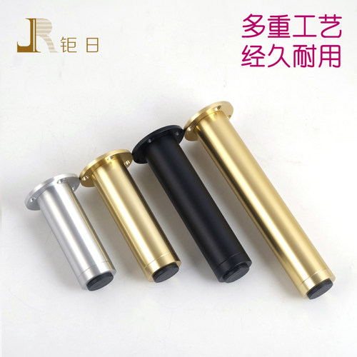 北欧轻奢铝合金沙发脚可调节黑色茶几脚中式金色浴室柜电视柜脚 - 图0