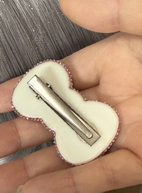 包邮手工饰品粉红色蝴蝶结发夹水钻鸭嘴夹刘海边夹发饰