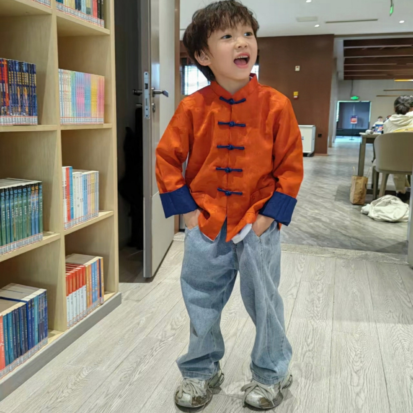 男童汉服品质感儿童唐装秋日氛围感美拉德撞色新中式国风提花外套,淘宝优惠券,粉丝福利购,淘宝优惠卷