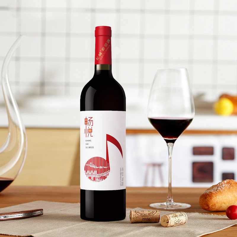 畅悦晚收甜红葡萄酒红酒1瓶正品微醺冰饮「长城酒官方旗舰店」