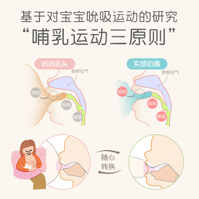 新生宽口径宝宝ppsu耐摔贝亲奶嘴 贝亲奶瓶
