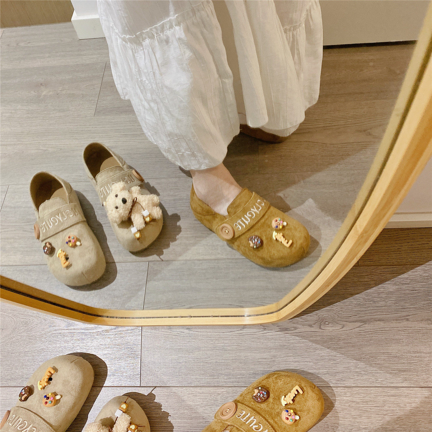 复古勃肯鞋内增高卡通单鞋女乐福鞋2026春季新款厚底松糕豆豆鞋女,淘宝优惠券,粉丝福利购,淘宝优惠卷