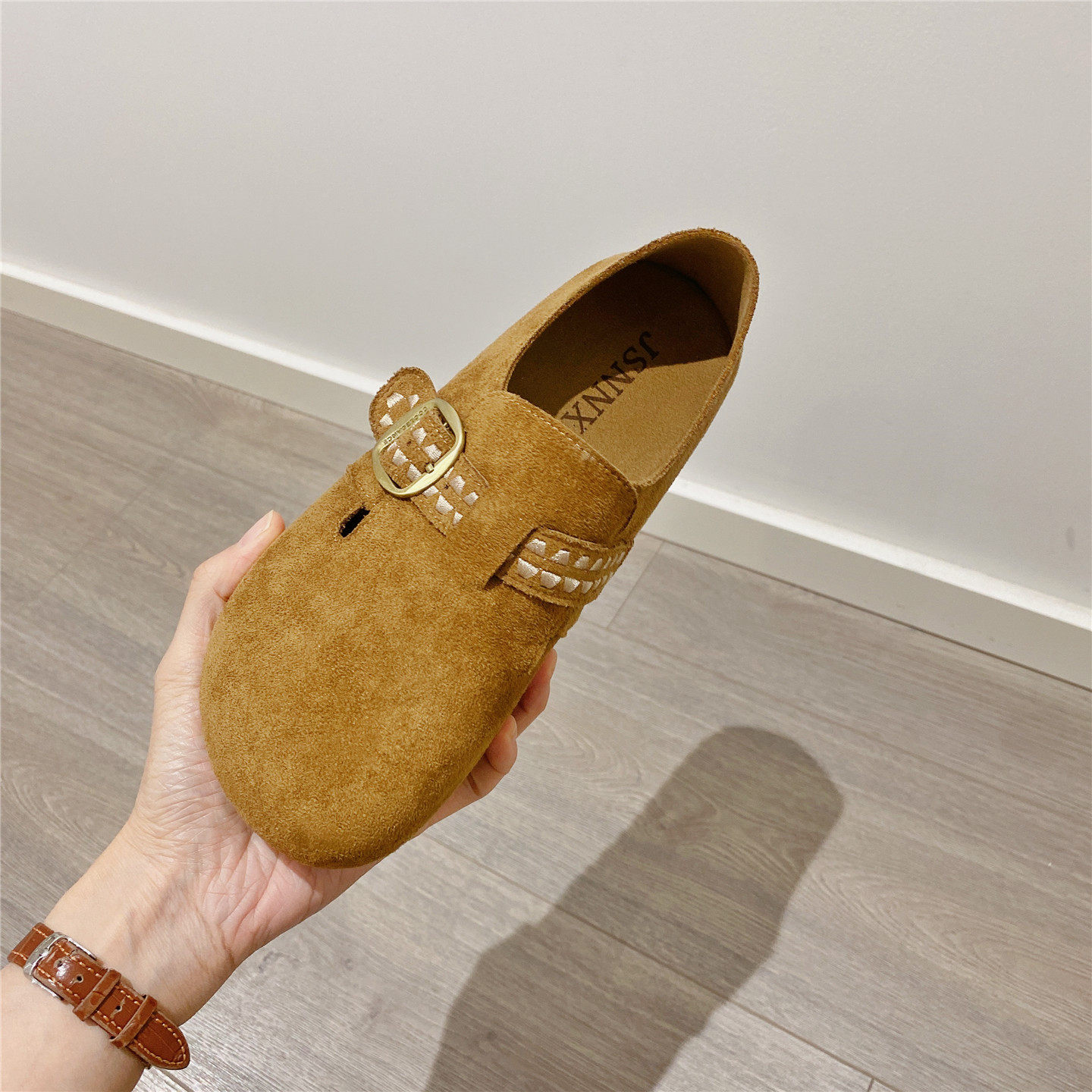 勃肯鞋内增高复古英伦风百搭单鞋女乐福鞋2026春季新款豆豆鞋女鞋,淘宝优惠券,粉丝福利购,淘宝优惠卷